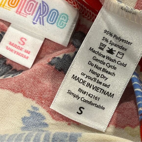 LuLaRoe Irma short sleeve fireworks print oversized top size small - Picture 8 of 10